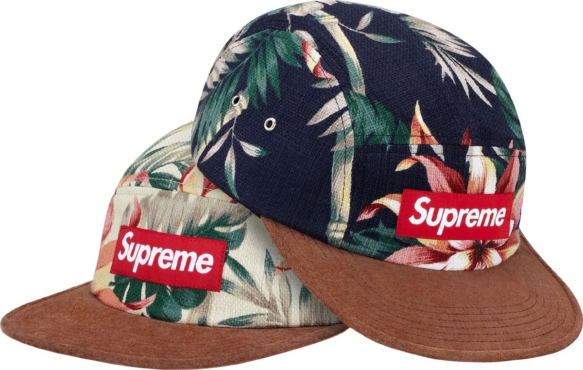 Floral Suede Camp Cap